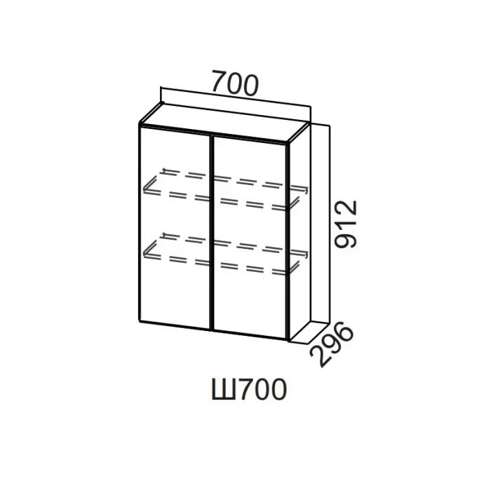 Шкаф навесной 700/912 Модус СВ