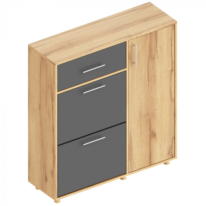 Обувница 3-х створчатая с ящиком Граф