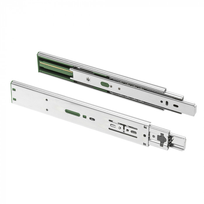 Шариковые направляющие полного выдвижения с доводчиком ширина 45мм, длина 450-800 мм