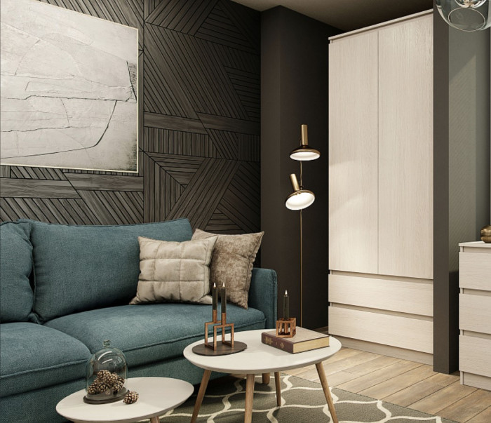 Шкаф двухстворчатый комбинированный Бриз-1