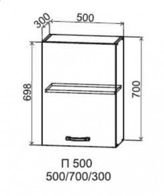 Шкаф верхний 500/700 Арка