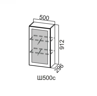 Шкаф навесной 500/912 стекло Прованс СВ