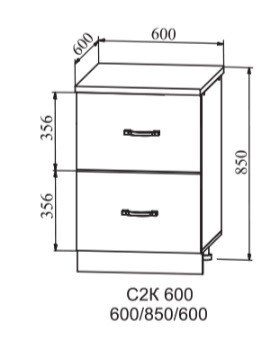 Шкаф нижний 600 комод Ройс