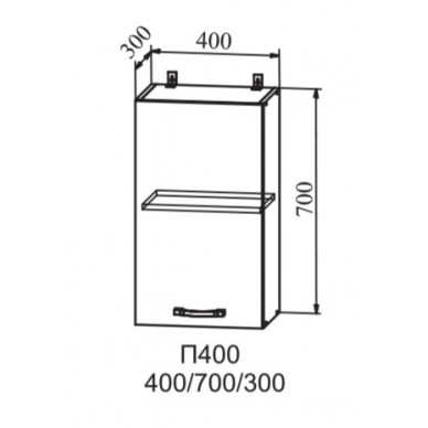 Шкаф верхний 400 Квадро (ДСВ)