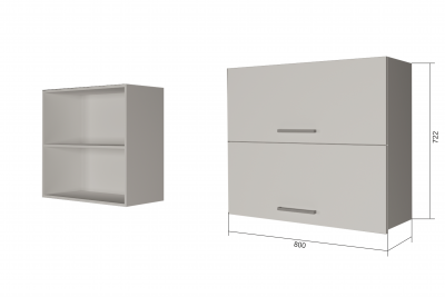 Шкаф навесной 800 2 яруса горизонтальный Санвут