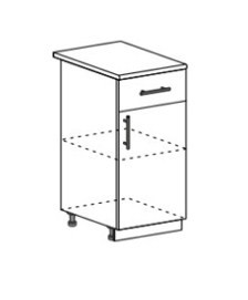 Шкаф нижний 400 с 1 ящиком Ксения