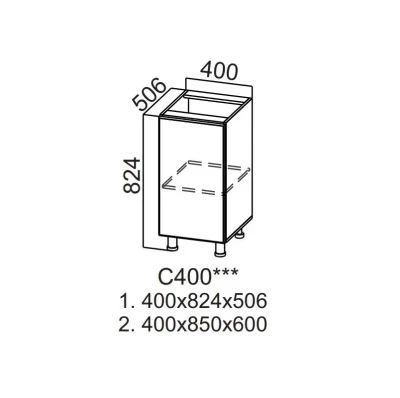 Шкаф нижний 400 Грейвуд СВ