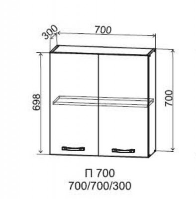Шкаф верхний 700/700 Арка