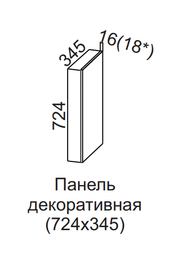 Панель декоративная 724х345 Бостон