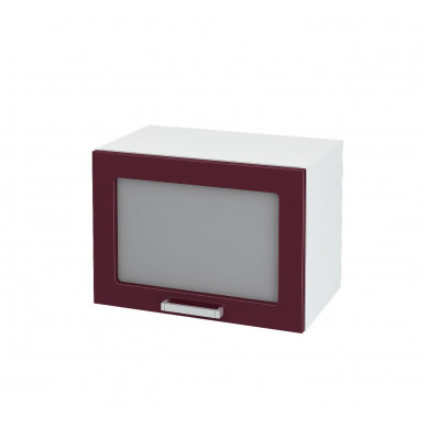 Шкаф верхний 500 горизонтальный стекло Бетон