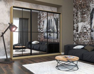 Шкаф-купе Лофт 3000 фасад зеркало +