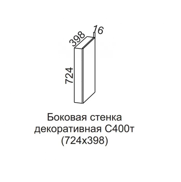 Панель декоративная 724*398 для нижних торцевых Прованс СВ