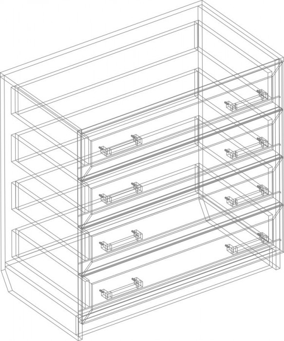 Комод с 4 ящиками Наоми Велес