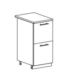 Шкаф нижний 400 с 2 ящиками Ксения
