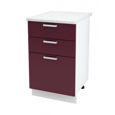 Шкаф нижний 500 с 3-мя выдвижными ящиками Модена 