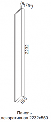 Панель декоративная для пенала 2232х550 Бостон