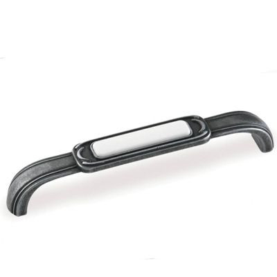 Ручка-скоба FS 139 128 старое олово/белый