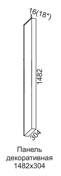 Панель декоративная 1482х304 Бостон