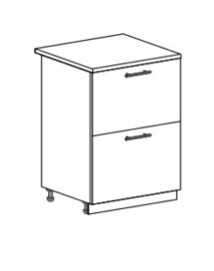 Шкаф нижний 600 с 2 ящиками Ксения