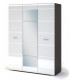 Шкаф трехстворчатый Вегас  (Венге, Белый глянец Стендмебель)