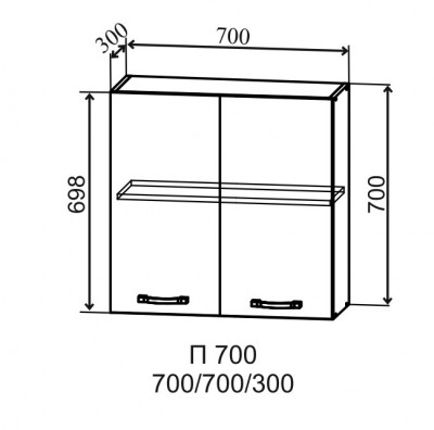 Шкаф верхний 700/700 Тренто