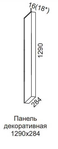 Панель декоративная 1290х284 Бостон