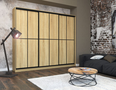 Шкаф-купе Лофт 3000 глубина 470 фасад ЛДСП +