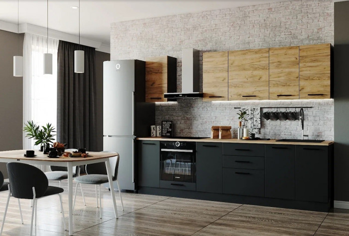 Кухонный гарнитур Дели 2800 мм (стол. 26 мм)