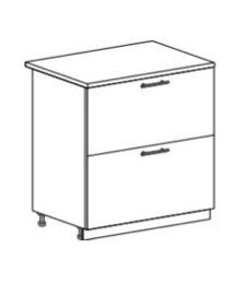 Шкаф нижний 800 с 2 ящиками Ксения