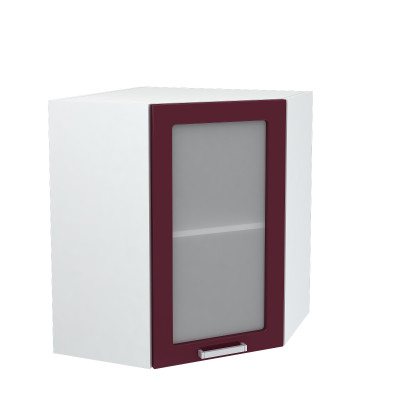 Шкаф верхний 600 угловой со стеклом Мария