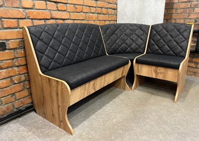 Кухонный уголок стандарт Барон-2 кожзам черный