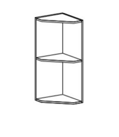 Шкаф верхний 300/920 полки открытые Ксения