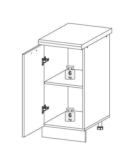 Шкаф нижний 400 Кельн