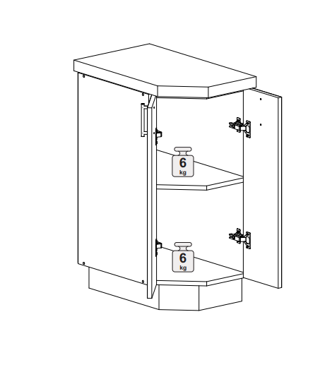Шкаф нижний 360 торцевой Кельн