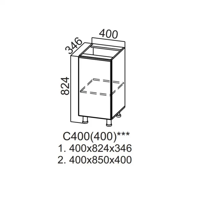 Шкаф нижний 400 (400) Модус СВ
