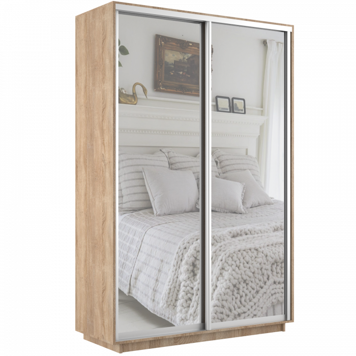 Шкаф-купе Экспресс 2 зеркала 1400х2200 глубина 450 Е1