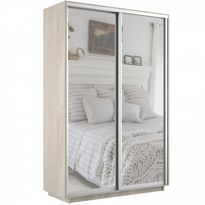 Шкаф-купе Экспресс 2 зеркала 1400х2200 глубина 450 Е1