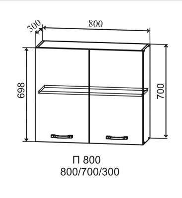 Шкаф верхний 800/700 Тренто