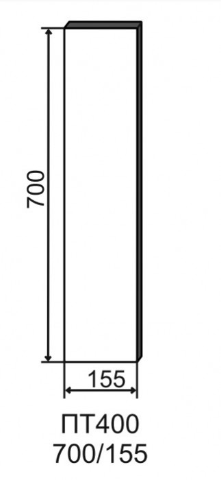 Торцевой фасад для торцевого шкафа ПТ 400 Лофт ДСВ