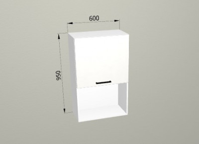 Шкаф навесной 600/950 горизонтальный 2 яруса с полкой Санвут