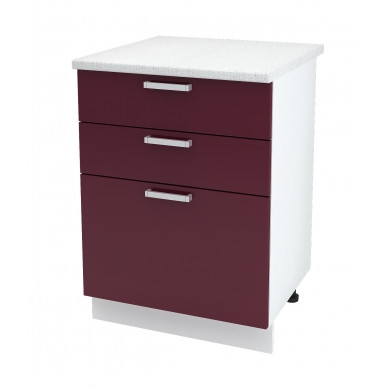 Шкаф нижний 600 с 3-мя выдвижными ящиками Модена