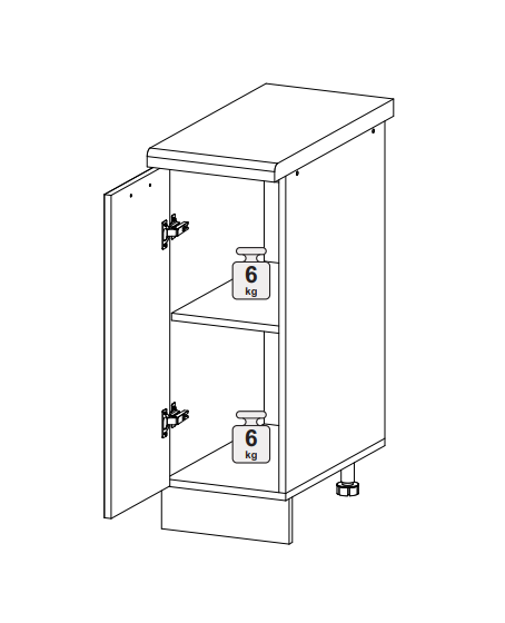 Шкаф нижний 300 Кельн