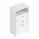 Комод 1 ств. с 2 ящиками и нишей Сандра (Белый Лофт, Белый Лофт)