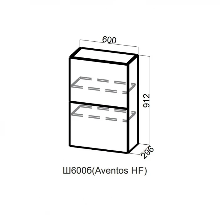Шкаф навесной 600/912 Aventos HF Вектор СВ