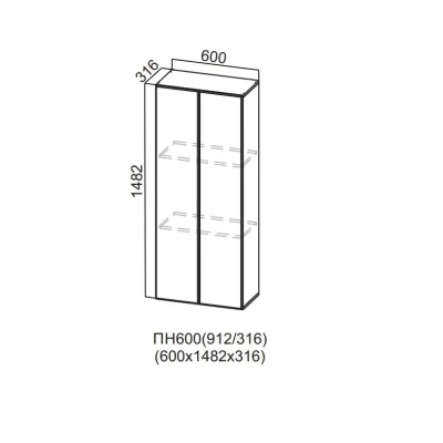 Пенал-надстройка 600/912 Грейвуд СВ