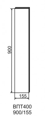 Торцевой фасад для торцевого шкафа ВПТ 400 Лофт ДСВ