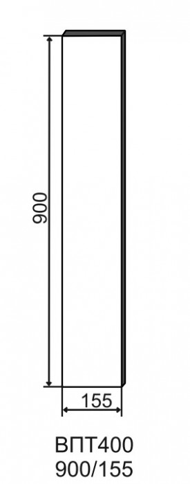 Торцевой фасад для торцевого шкафа ВПТ 400 Лофт ДСВ