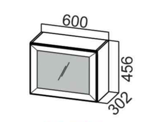 Шкаф навесной 600/456 рамочный фасад Сетка РАЛ