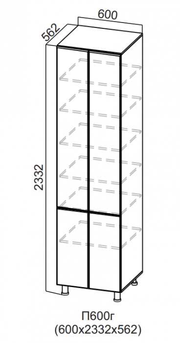 Пенал 600/2332 глухой Бостон