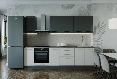 Кухонный гарнитур Лофт 2800 мм (стол. 26 мм)